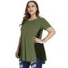 Plus Size T-Shirt Loose Blouse Shirt Woman 2021 Summer Female O Neck Short Sleeve Lace Patchwork Elegant Big Ladies Tops328l