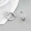 Creolen KOFSAC Exquisiter Zirkon Kleine Kugel Ohrschnalle Mädchenschmuck 925 Sterling Silber Für Damen Accessoires Alltagskleidung