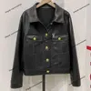 Women's brand jacket Luxury metal buckle leather coat Women's fashion all-match sheepskin pocket bomber jacket casual