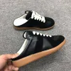 maison Summer Men Sneakers Shoes Best-quality Suede Leather Trainers Rubber Sole Runner Sports Stitching Outdoor Casual Walking Slippers