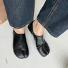 Klänningskor bailamo lägenheter tabi ninja moccasins runda split tå grunt lat slip på slingback mules läder mjuka loafers 231006