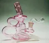 Mini Sherlock dikke glazen pijpen Dab olieplatform handgemaakte Perc Bubbler Recycler lepel oliebrander roken water bongs pijp voor droog kruid