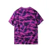 Mens T Shirt Fashion Shark Printing T Shirts Jacket Men Women High Quality Casual Shirts Purple Blue Green Size M-2XL