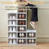 Clothing Storage 1 Piece Installation-Free Foldable Shoe Organizers With Clear Door Space-Saving Rack Sturdy Plastic