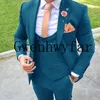 Ternos masculinos gwenhwyfar feito sob medida escuro borgonha homens fino ajuste noivo baile smoking 3 peça masculino blazer marca jaqueta calça colete terno