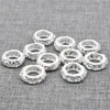 Pedras preciosas soltas 10 peças de prata esterlina 925 espiral design contas espaçadoras redondas para pulseira colar 10mm