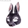 Maski imprezowe 3D Tiger Pig Bunny Rabbit Lopard Half Face Mask Creative Funny Animal Halloween Masquerade Party Cosplay Costplay Decor Q231009