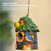 Decorazioni da giardino Casetta per gli uccelli Decorazione sospesa Ornamento in resina Statua con layout di cartone animato