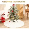 Décorations de Noël 90 / 120cm Jupe d'arbre de Noël Tapis de fausse fourrure Flocon de neige Blanc Tapis en peluche pour la maison Arbre de Noël Année Décor Noel Tablier Ornement 231006