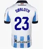 23 24 Real Sociedad maglie da calcio OYARZABAL SILVA TIERNEY Maglia da calcio 2023 2024 MERINO ZUBIMENDI CARLOS FDEZ TAKE KUBO BARRENE BRAIS MENDEZ Uomo casa lontano uniforme