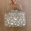 イブニングバッグXiyuan Luxury Wedding Party Clutch Bag Bride Crystal Silver Purple Diamond Handbag Women Handbags Purse 231006