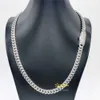 Necklace da uomo 8mm 10mm 12mm 13mm VVS MOISSanite Diamond Class Solid 925 Iced Silver Iced Out Miami Cuban Link Chain Hip Hop Jewelry