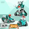 로봇 변환 RC/전기 자동차 로봇 파괴자 모델 키트 빌드 블록 3IN1 안드로이드 자동 그림 변압기 로봇 다기능 진공 로봇 enfant 크리스마스 선물