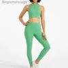 アクティブセットWyplosz Fitness Clothing Top Women's Tracksuit Gym Sportswear Set Yoga Kit Ovanols Ribbed Leggings Bra Pants Outdoors Zipperl231007