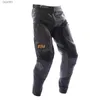 Others Apparel Black Amber Motocross Gear Set Pants Combo MX ATV Racing Set Off Road Set With Pocket Dirt Bike Racing Clothing FHL231007