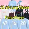 Gracz fanów Haaland Soccer Jerseys 23 24 de Bruyne Mans Cities Grealish Mahrez Foden Ferran 2023 2024 Football Shirt Mundurs Men Kit Long Sleeve