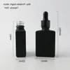 30ml Frost Black Flat Square Glass Bottles met Tamper Evident Dropper 1oz Black Liquid Glass Save Dropper Containers F20173779 Awdhb