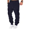 Pantalons pour hommes Hommes Automne et hiver High Street Loisirs Sports en vrac Courir Couleur unie à lacets Cargo Chambre avec pli