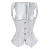 underbust corset steel boned plus size vest basques corsets and bustiers lingerie for women top sexy corsetto shoulder strap271y