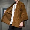 Casacos de Trench Masculinos Estilo Chinês Tang Terno Wudang Hanfu Cardigan Mens Roupas Manto Corduroy Casaco Étnico Antigo Robe