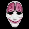 Party Masks Halloween Party Mask Harts Joker Cosplay Masquerade Carnival Movie Props Payday 2 Scary Clown Full Face Festive Party Supplies Q231009