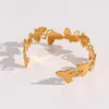 Braccialetti alla moda Braccialetti a farfalla per donna Stile di lusso Colore oro Regolabile Gioielli di moda in acciaio inossidabile Regalo per amici