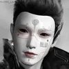 Party Masks Halloween new mechanical male mask handsome adult ancient Chinese costume party dress national style full face mask Q231007