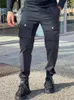 Männer Hosen Kleidung Mittlere Taille Multi-taschen Dünne Cargo Streetwear Männlichen 2yk Hosen Casual Sport Solide Kordelzug Jogger