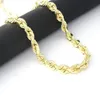 10k Yellow Gold Plated THICK 7mm Diamond Cut Rope Chain Link Necklace Men 24 253Z