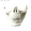 Maski imprezowe Halloween Half Face Maski kostiumowe Maska Czaszka Wargame Wargame Tactical Mask Motorcycle Propon Cusume Skull Mask Maski Q231007