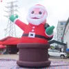 Outdoor Activities 20ft Giant Inflatable Santa Claus on Chimney Xmas Advertising Model with led light For Yard Decoration