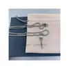 Collana di gioielli a cavo Twist Placcato in argento Pendenti di design da donna Collane di lusso Mori Skull Key Amuleto Argento sterling 925 con pavé di diamanti neri