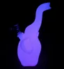 Latest glow in the dark Luminous Elephant silicone Pipes with glass bowl Silicon Oil Rigs Water bong Hookahs For Smoking Pipes Tool Accessories