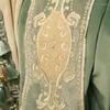 Rideau en tissu velours pour Villa de luxe français, vert, style européen, broderie, couture, sol en dentelle pour salon
