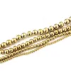 Ketten Ckysee einteilige goldene runde Halskette Hämatit-Material Größe 4 6 8 10 mm Damen-Halskette für DIY-Schmuckherstellung274W