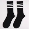 Women Socks Men's And Women's Unisex Classic Striped College Style Sports Students Black White Navy Middle Tube Short Crew Gift