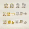 Hoop Huggie 3-6.5mm Diamond Earrings For Women Ear Studs Men High-End Jewelry Pass Tester 231005
