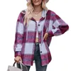 Kvinnors hoodies Autumn Women Plaid Color Patchwork Long Casual Outwear With Hooded Winter Sweatshirts Kvinnliga kläder C5097