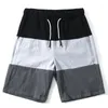 Men's Shorts Beach Pants Cotton Casual Summer Splicing Sports Large Yards Fashion Straight Four Corner Breathable