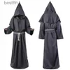 Theme Costume Halloween Cos Come Ancient Come Medieval Monk Clothing Monk Robe Wizard Clothing Priest ClothingL231007