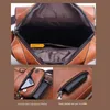ウエストバッグBuluo Luxury Brand Men Crossbodyメッセンジャービジネスカジュアルハンドバッグ男性スプルターレザーショルダーバッグ大容量231006