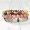 MG0308 Set di braccialetti con perline di rodonite da 8 mm Bracciale con agate di venature del drago naturale Bracciale con diaspro mookaite249f