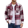 Men's Jackets 2023 Sales Of High-end Warm Checkered Autumn And Winter Thick Shirt Coat