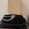 Zapatillas Tasman Tazz felpa de invierno y felpa Baotou gruesa zapatos de algodón cálidos botas de nieve integradas de cuero y piel medias sandalias y zapatilla Alta calidad