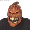Party Maskers Halloween Horror Masker Ani-Motion Pompoen Masker Grappig Party Latex Masker Q231007