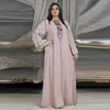 Abbigliamento etnico Abaya musulmano Perline Abito Jalabia Vestido Cardigan Kimono Abito lungo Abiti Tunica Jubah Medio Oriente Ramadan Arabo Islamico