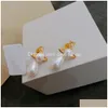 Designer Trend Stud örhängen Vivian Luxury Women Fashion Jewelry Earing Metal Pearl Earring Cjeweler Westwood Woman 465 Drop Delivery