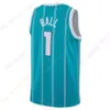 Lamelo Ball Jersey Brandon Miller Basketball Jerseys 2023 City White Teal Purple Black Pinstripe Home Away Men Dorosły rozmiar S M L XL 2XL