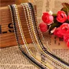 Or argenté noir 1 5mm 2 4mm 70cm chaîne de perles colliers boule de perles chaîne de perles en acier inoxydable boucle de ceinture Necklaces250b
