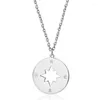 Pendant Necklaces Style Jewelry Compass Necklace Simple Creative Letters Clavicle Chain Friend Gift